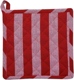 Pot holder 22x22 cm BIRK - Stripe dark red