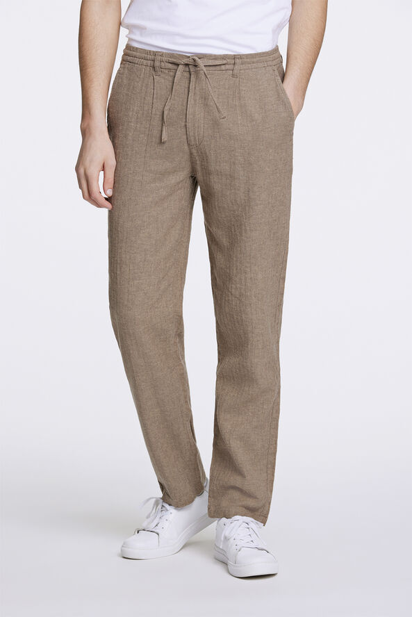 Linen blend herringbone pants
