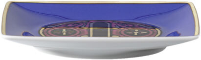 Bowl 12cm sq. flat, Holiday Alphabet O, Versace