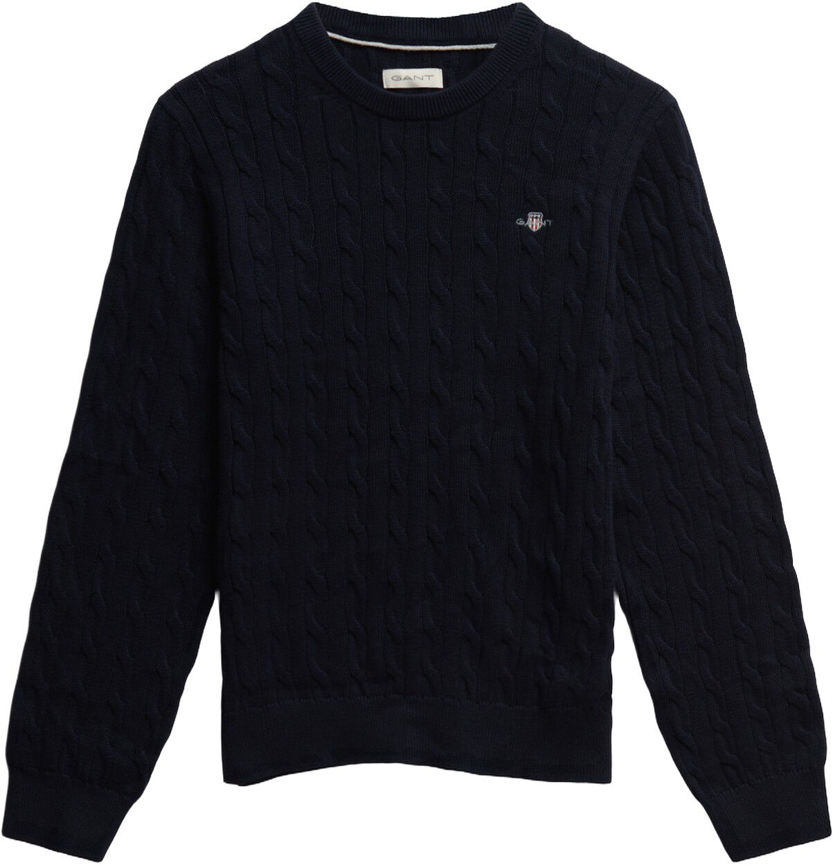 Shield Cotton Cable Neck Sweater