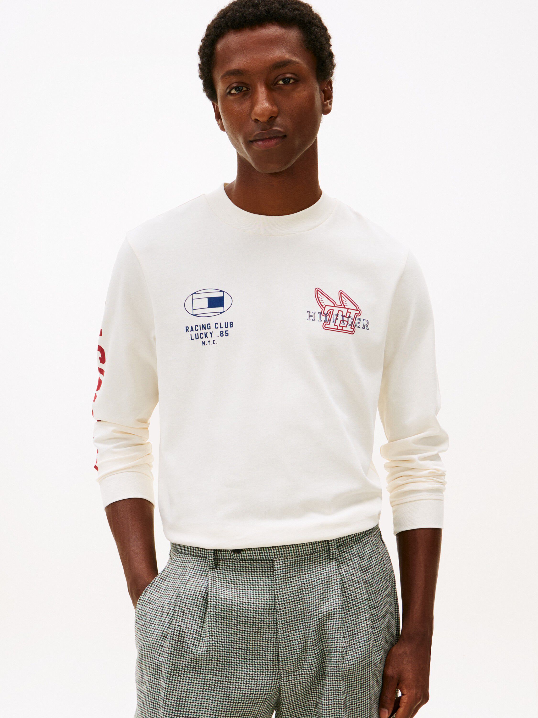 Graphic Jersey Long Sleeve T-Shirt