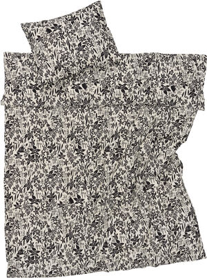 Mumi senges&aelig;t 140x200 Lilje sort/hvid