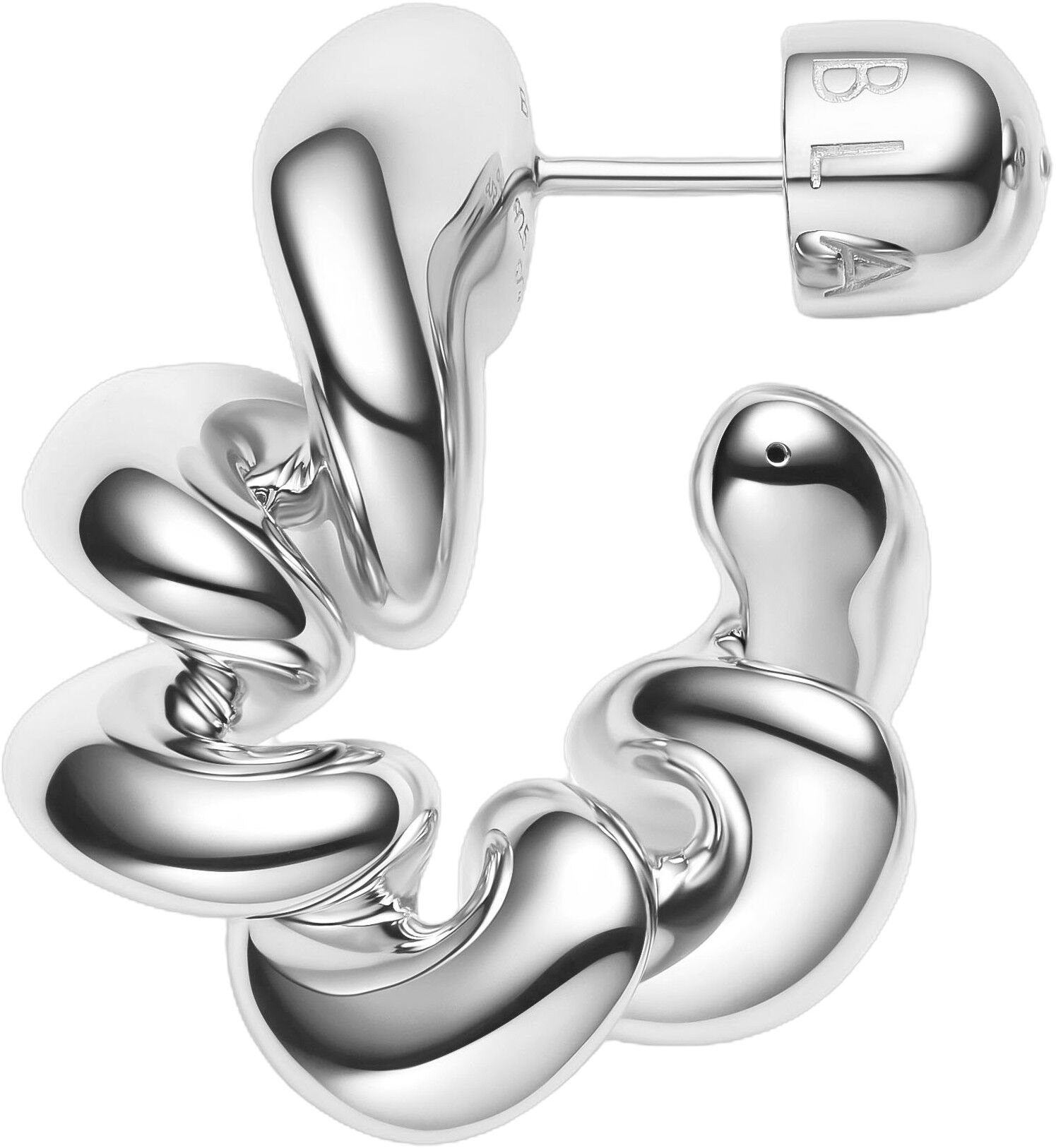 Coil Hoops Medium Silver - PAIR