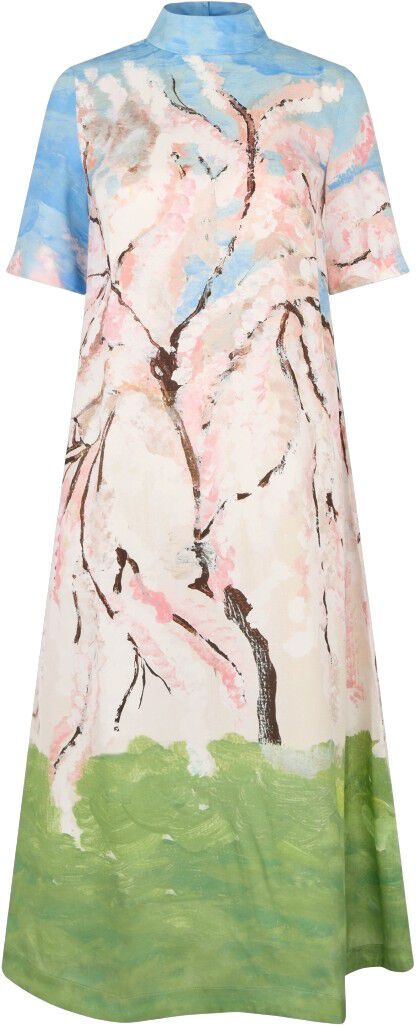 2263 Dry Viscose, Long Sleeve Midi Dress