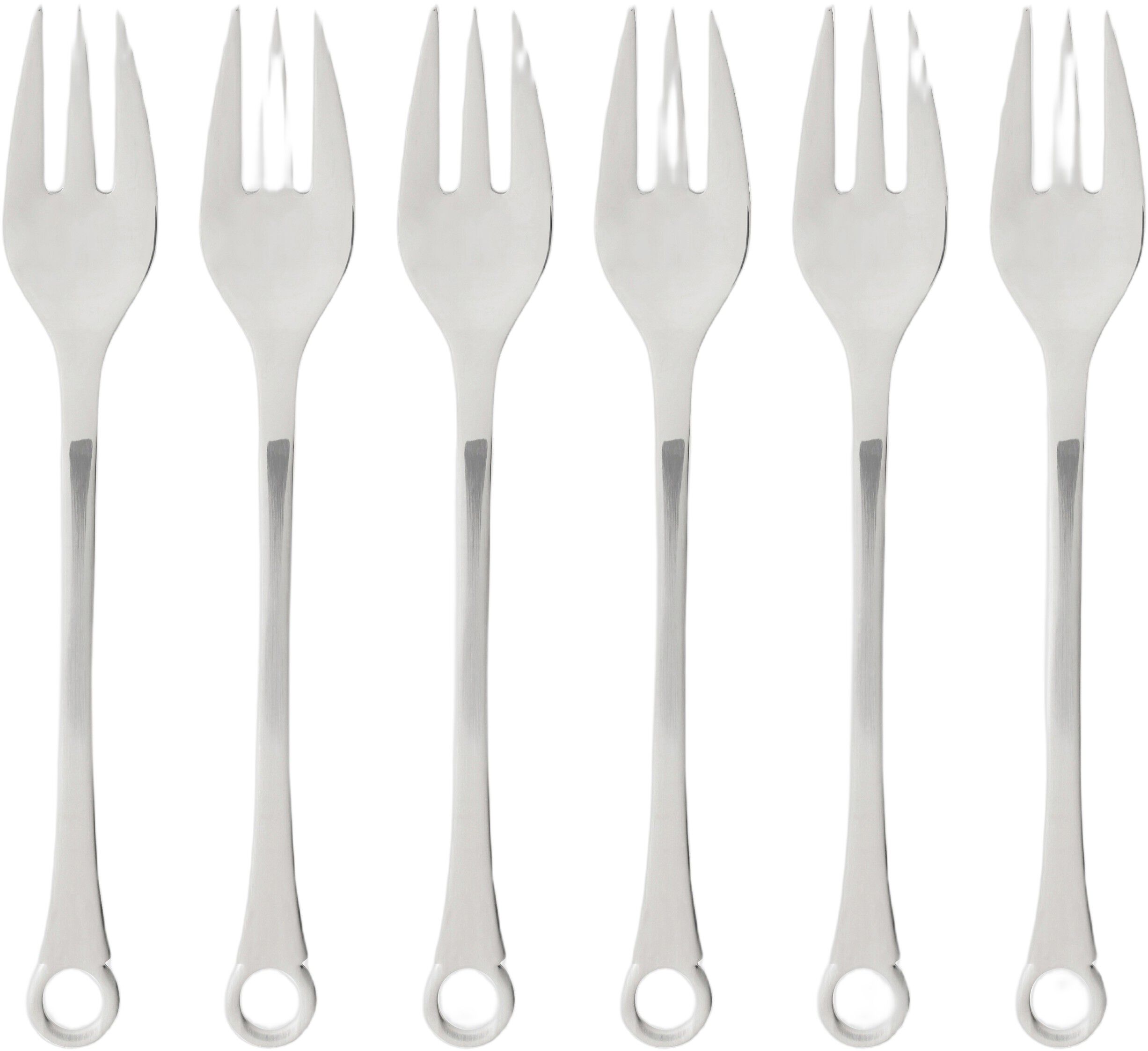 Kakegaffel Pantry 16 cm 6 stk. Matt/Blankt st&aring;l