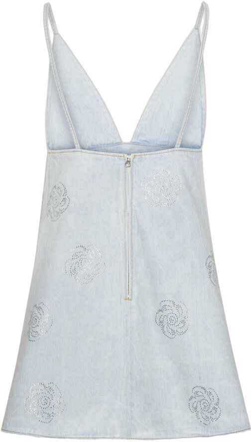DENIM STUD MINI DRESS