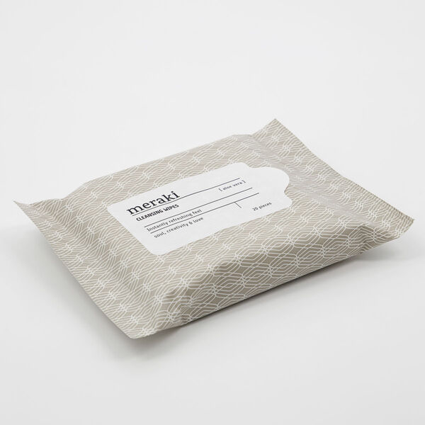 Cleansing wipes, Aloe vera, Brun/hvit