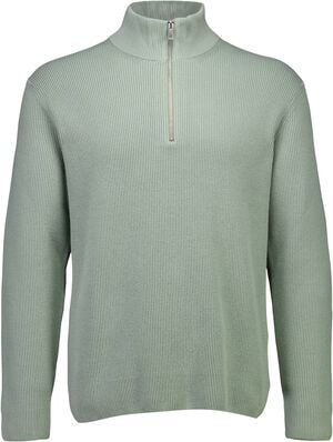 Half zip rib knit