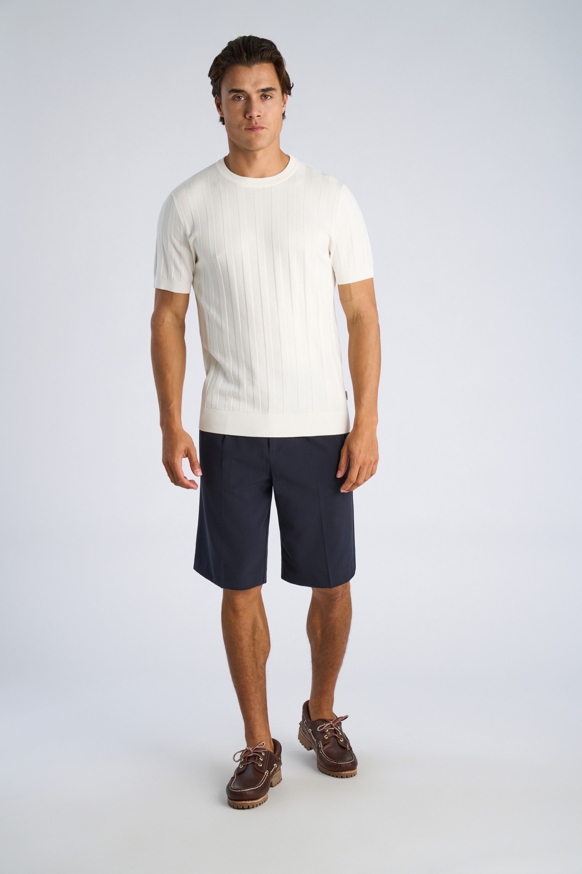 Knitted crew neck t-shirt