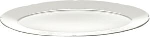 OVAL PLATE M WHITE SILHOUETTE