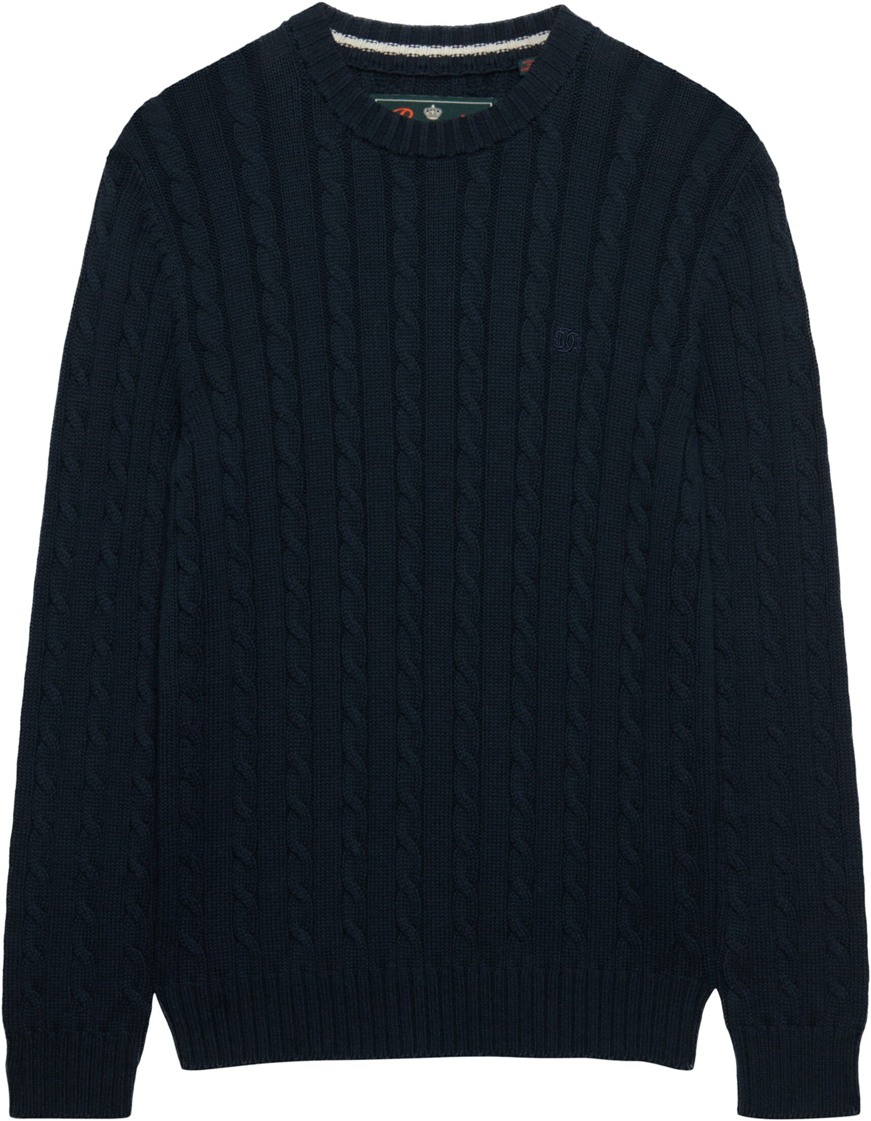 COTTON CABLE KNIT CREW