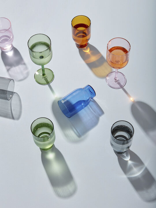 WATER GLASS, 2 PCS, TALL, BLUE, 65110B