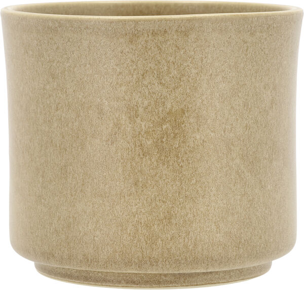 Blomsterpotte Leer 15 x 13 cm Kremfarget Steintøy