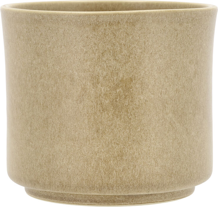 Blomsterpotte Leer 15 x 13 cm Kremfarget Steintøy