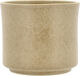 Blomsterpotte Leer 15 x 13 cm Kremfarget Steintøy
