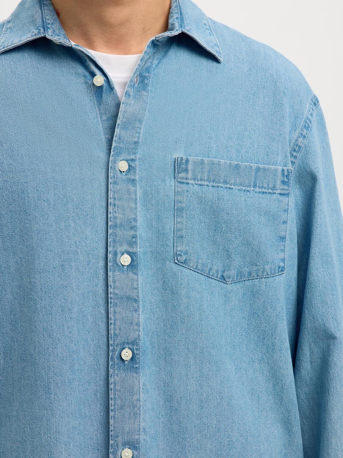 Slmregclaus Carlo Denim Ls Shirt Noos