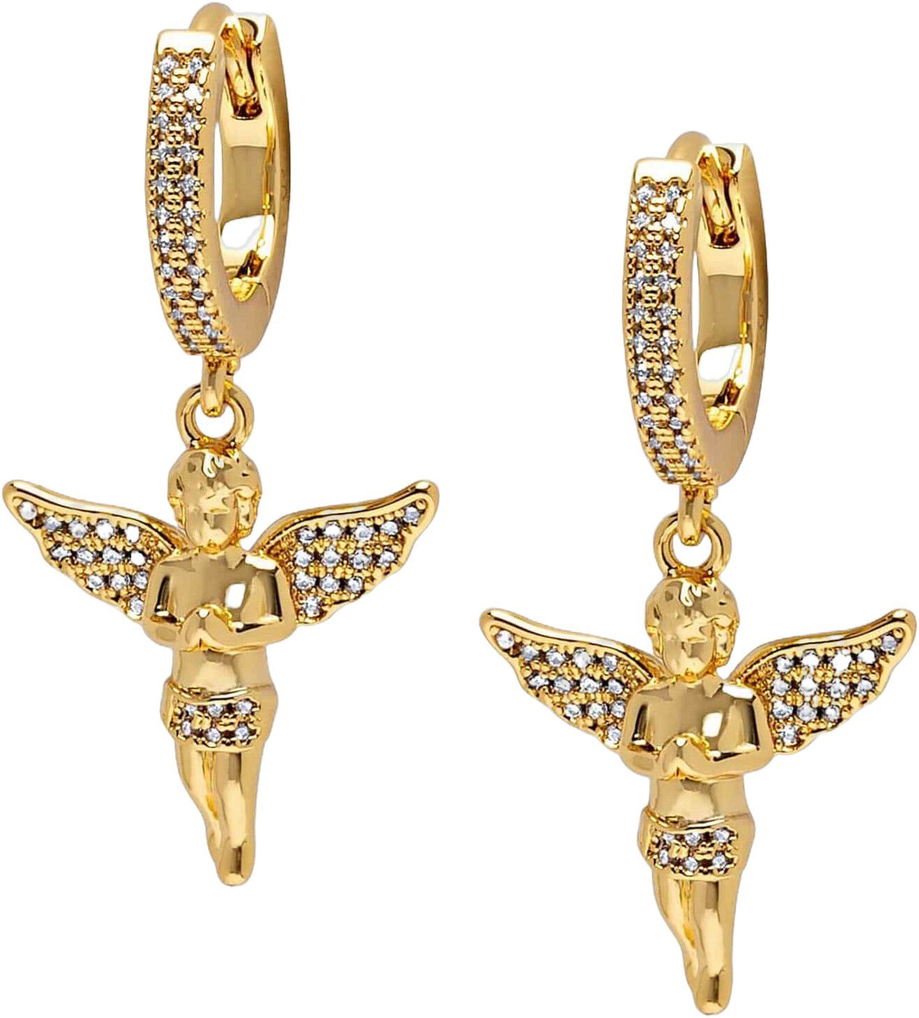 Women's Golden Angel Earrings