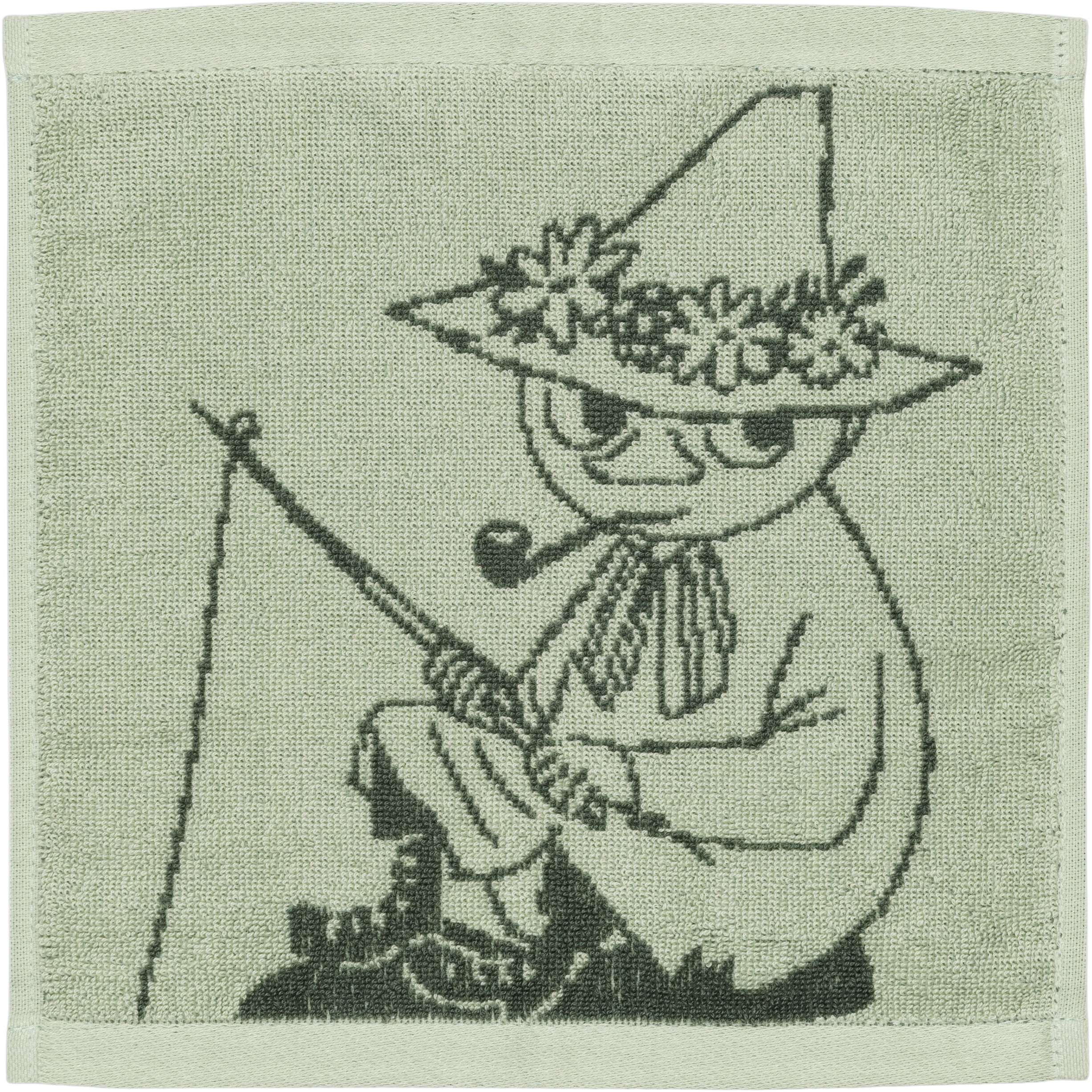 Moomin tw 25x25 Snufkin green GOTS