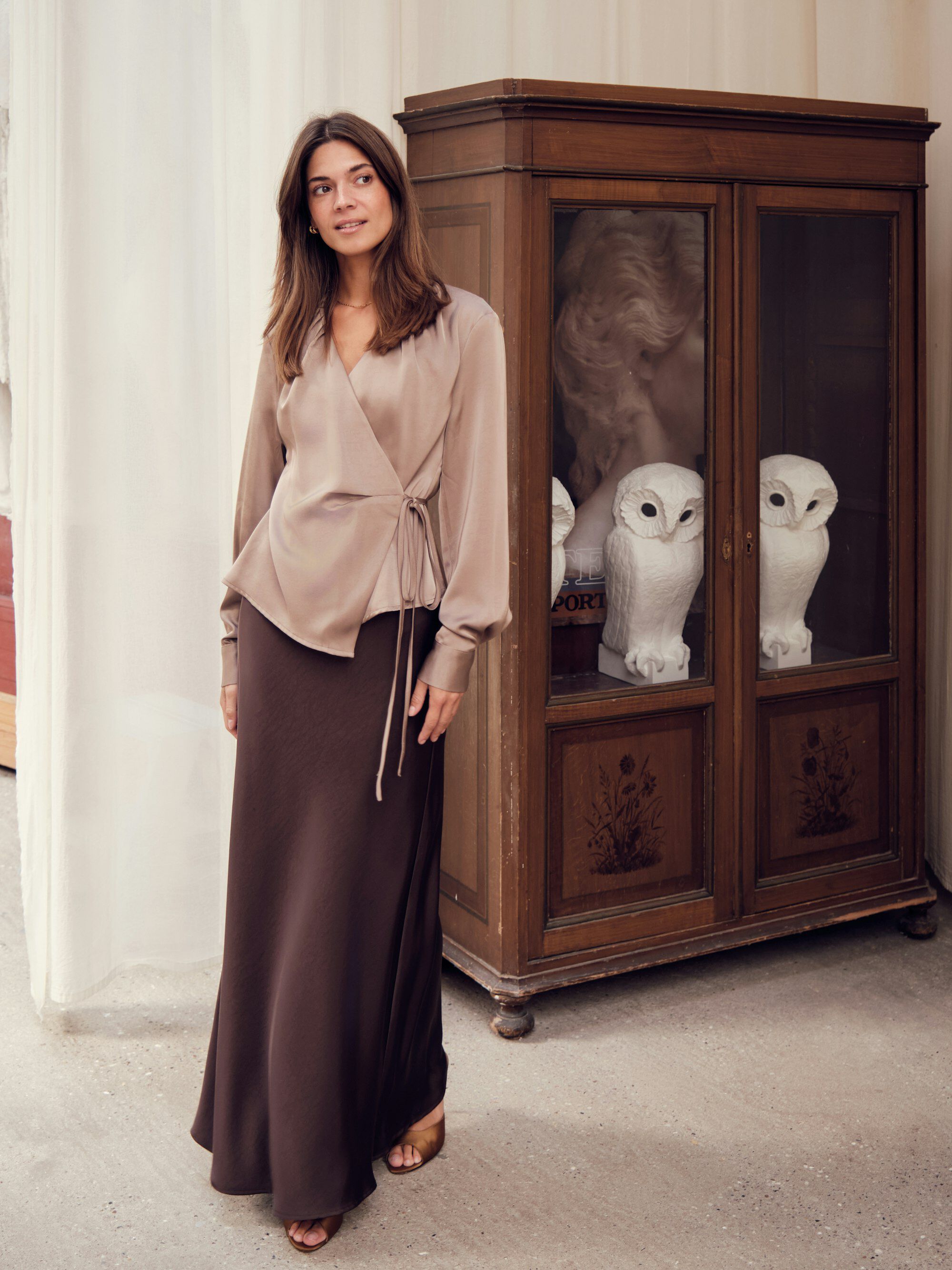 Vicky Heavy Sateen Skirt
