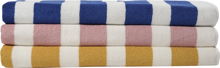 Beach towel 100x180 olympian blue/star white stripe GOTS