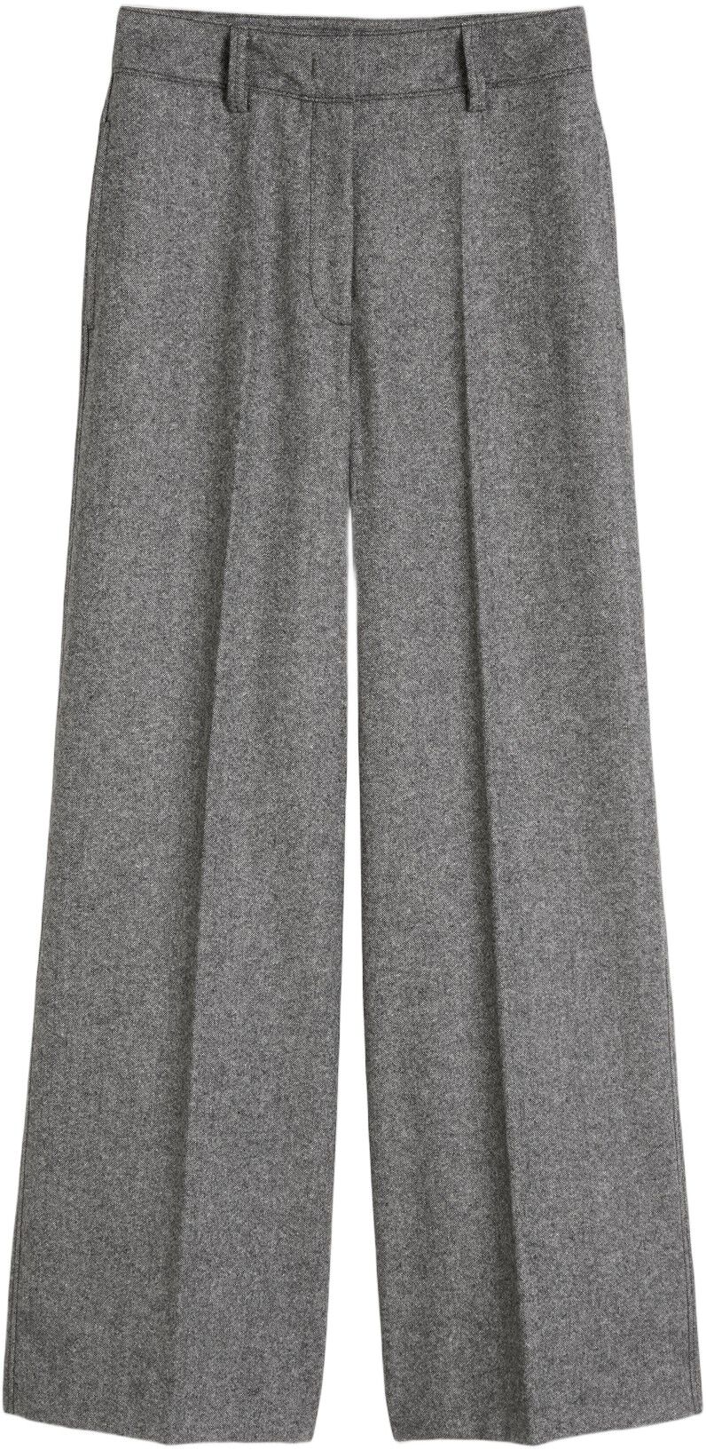 Pants, wide leg, tailored, zip fly