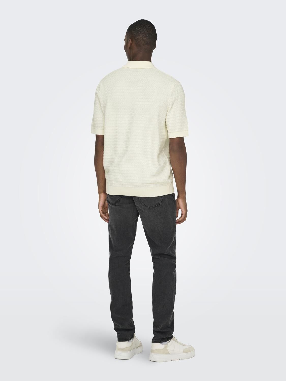 Onsmenu Reg Ss Structure Polo Knit Noos