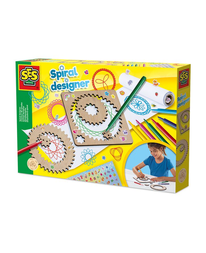 SES Creative - Spiraltegnesæt af træ