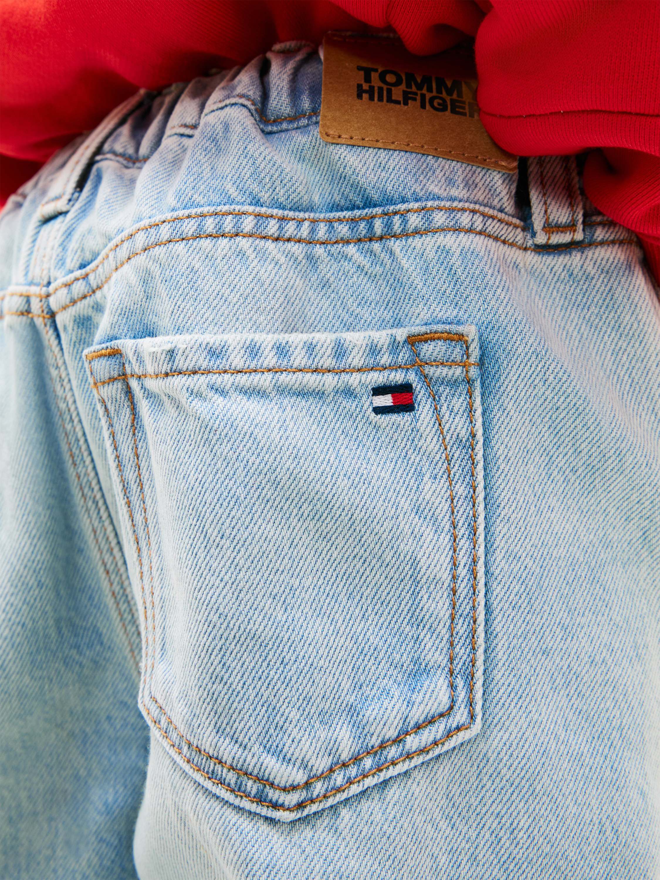 Faded Wide Leg Jeans