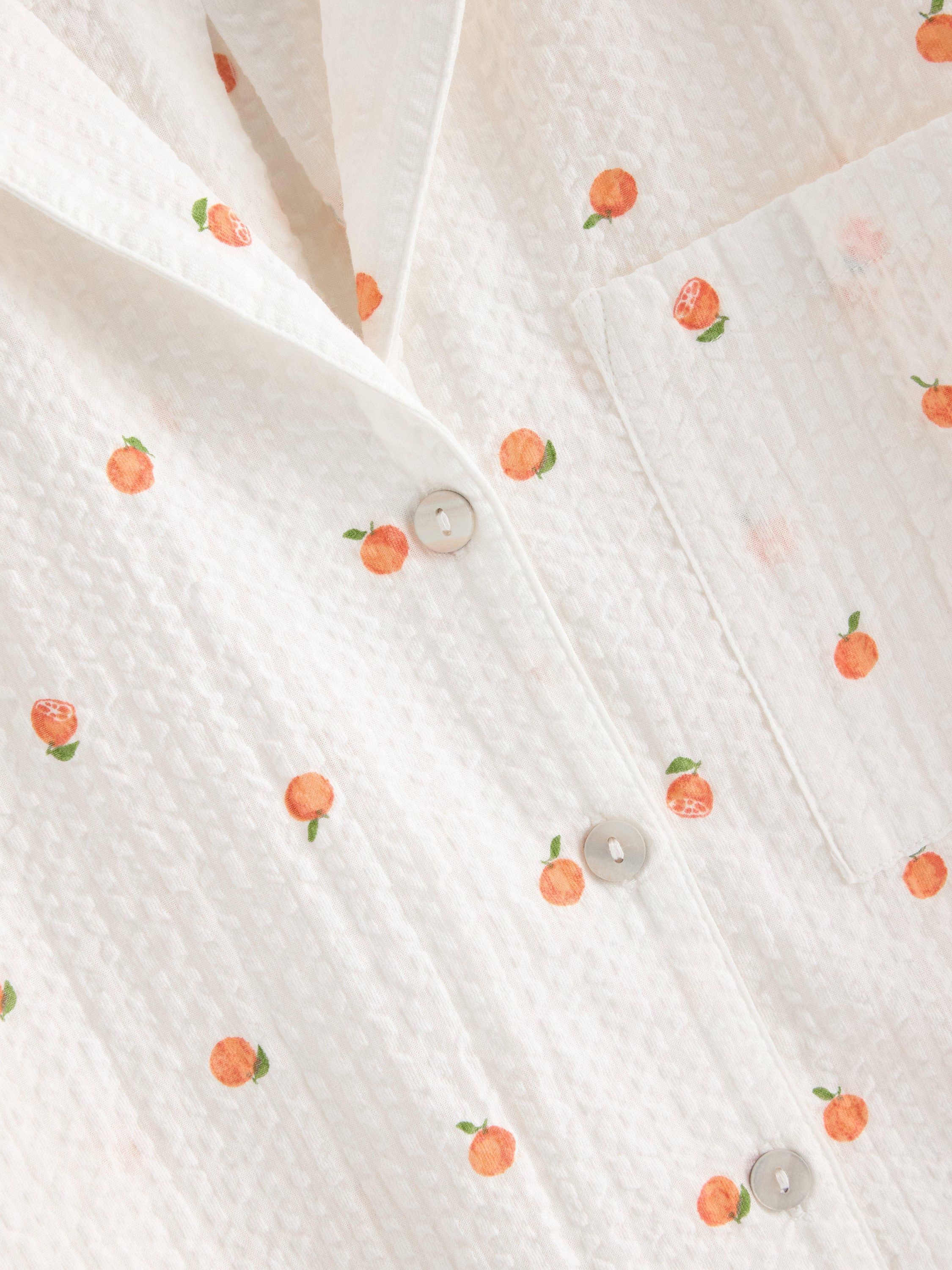 Pyjama shirt in seersucker with lon