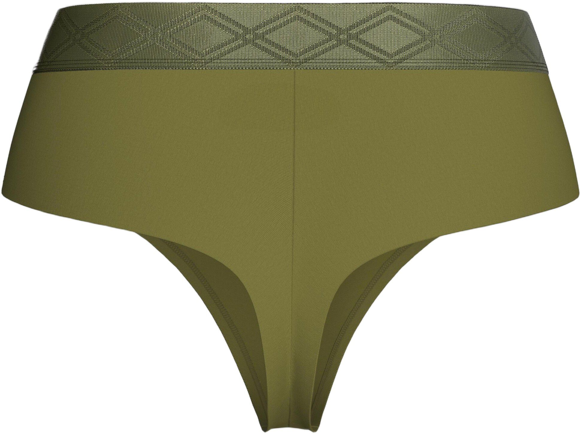 Thong with elastic waistband