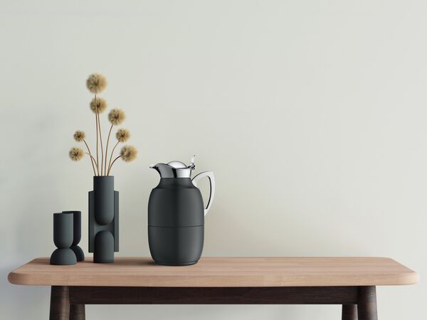 Termokanne Juwel 1 liter Matt svart Rustfritt stål