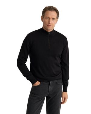 Merino Quarter Zip Knit Sweater