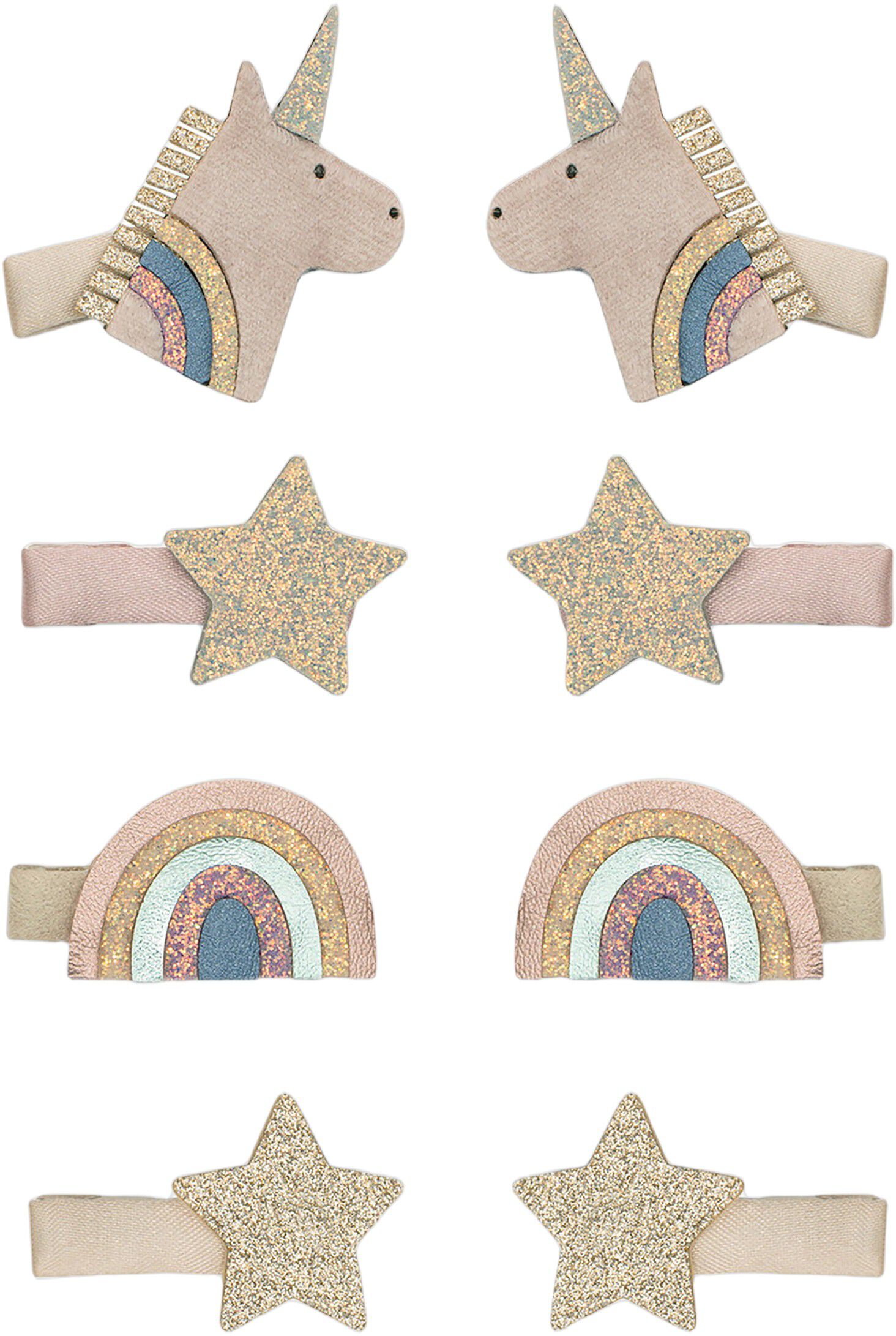 Mimi & Lula - 8 h&aring;rclips - Mini Unicorn Celeste