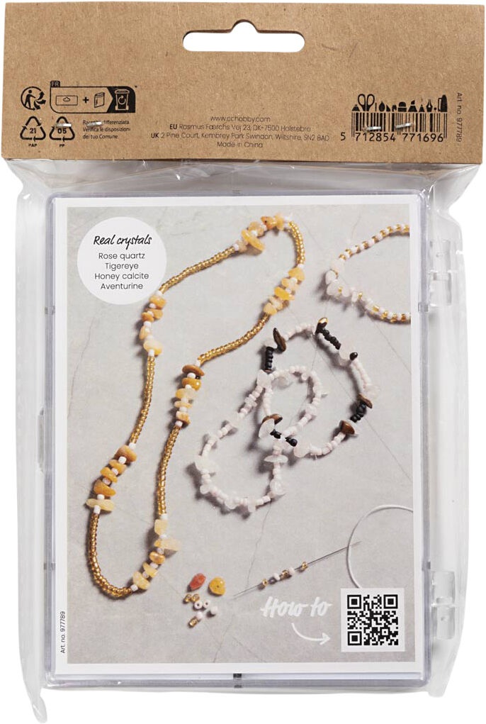 DIY Mix Smykker, Krystaller, str. 2,6-10 mm, hulstr. 0,8-1,2