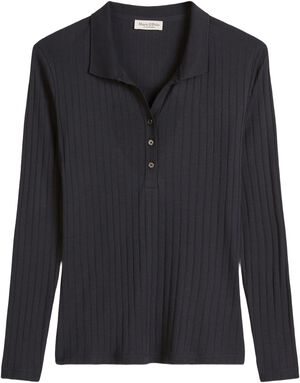 Jersey polo, long sleeve