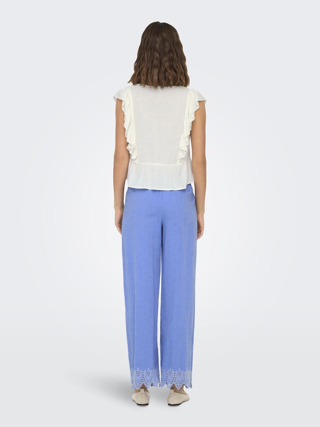 Onlpaula Tulum Emb Pull-Up Pant Noos Wvn