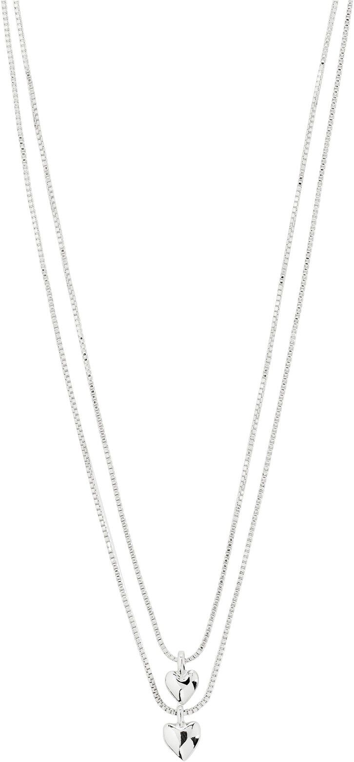 PENINA gift set, necklace & earstuds, silver-plated