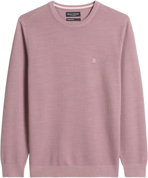 Crewneck, cotton slub, piqué struct