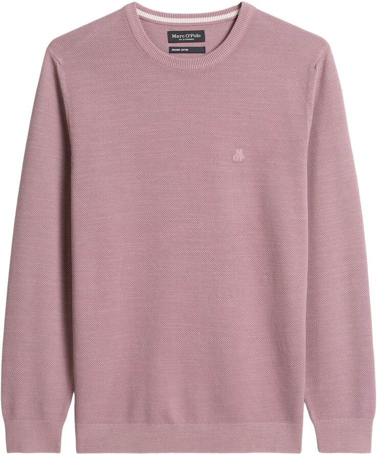 Crewneck, cotton slub, piqué struct