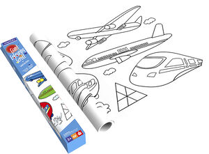 mierEdu - Kæmpebanner til farvelægning - Transportmidler