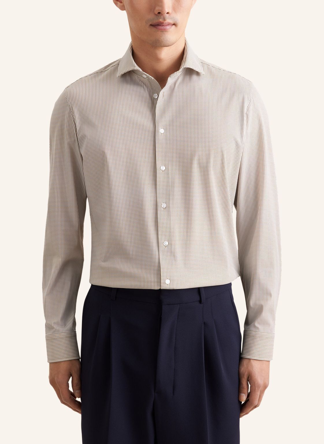 Performance shirt Slim 1/1 Kent-Collar Print
