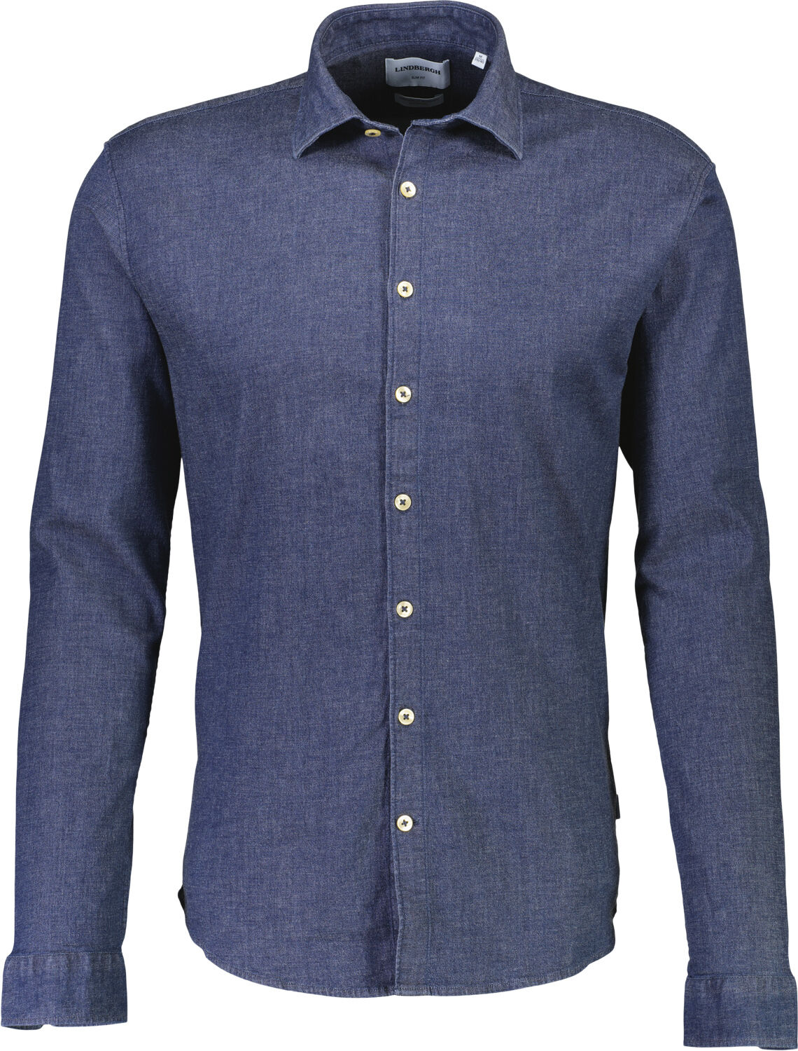 Soft indigo stretch shirt L/S