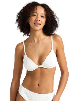 Uvatteret bikini-bh med broderi