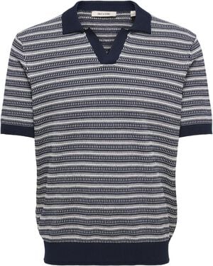 ONSTILO LIFE REG SS SPLIT NECK KNIT