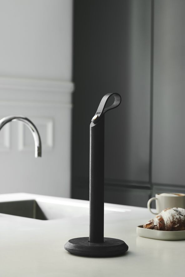 GRAB Kitchen Roll Holder Black Oak