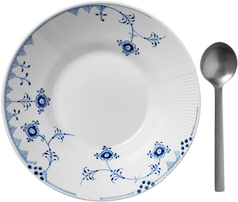 Bl&aring; Elements 25 cm. dyb tallerken