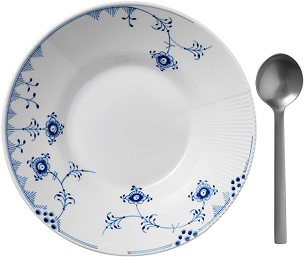 Blå Elements 25 cm. dyb tallerken