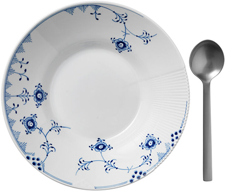 Blå Elements 25 cm. dyb tallerken