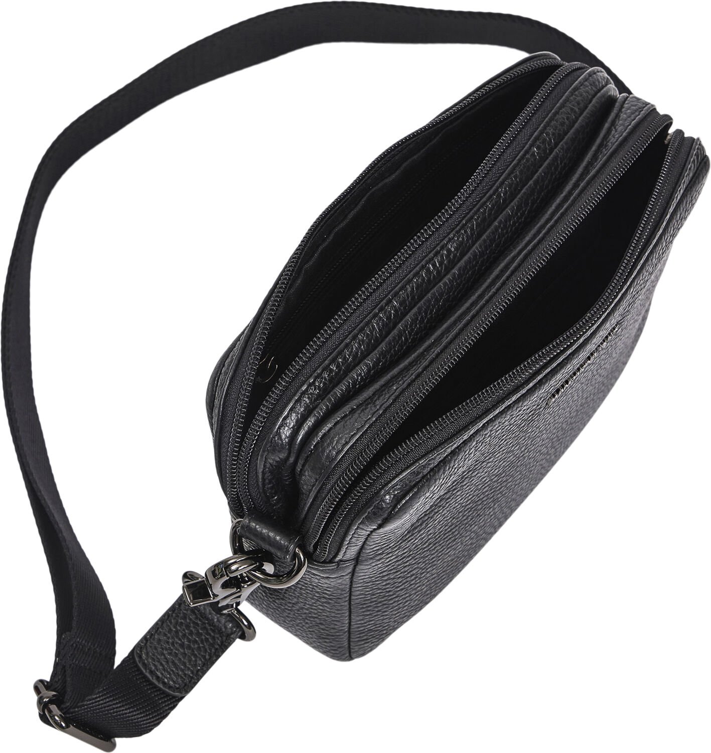 MELLOW LEATHER CAMERA BAG / NERO