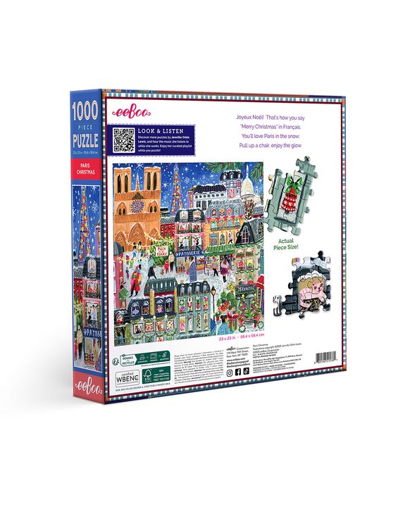 eeBoo - Puslespil 1000 brk - Paris Christmas